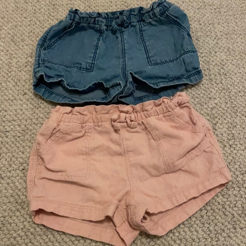 Old Navy Shorts Pink & Denim Bundle 6-12 Months 12M